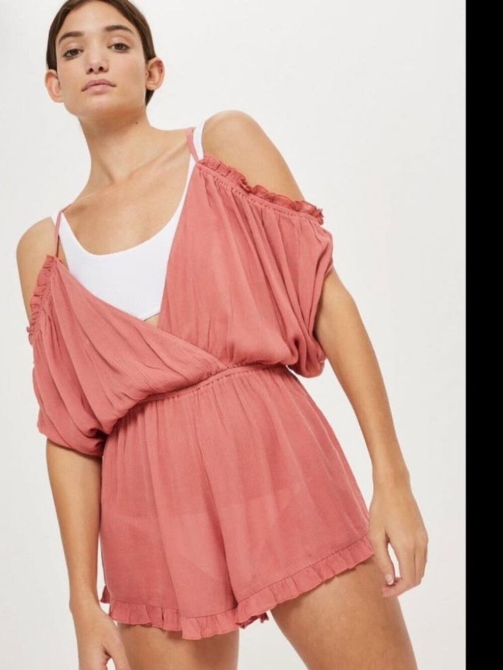 Cold-Shoulder Romper